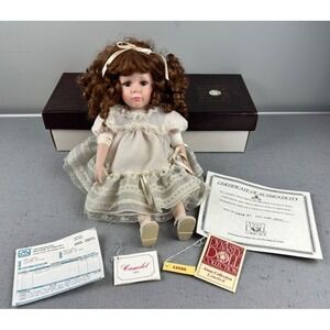 VTG Dynasty Doll Collection 17" Karina Porcelain Doll COA